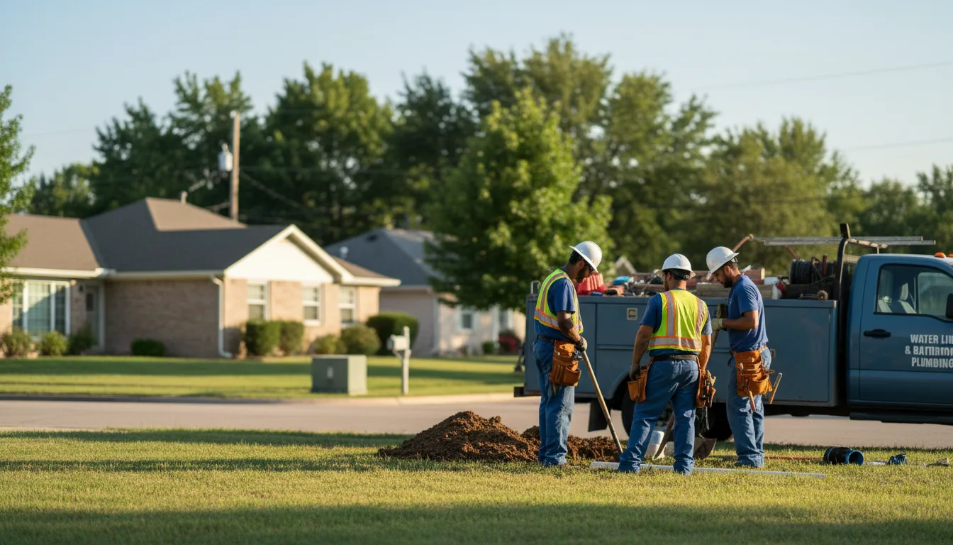 Residential water line and bathroom plumbing service in Batesville, MS